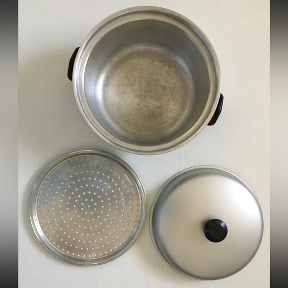 Vintage Wear Ever No 824 Dutch Oven Aluminum Stock Pot Steemer 4 Qt Lid USA - Picture 10 of 12